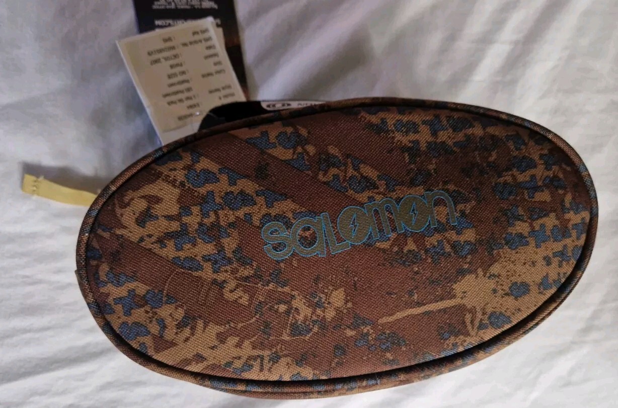 Salomon Confezione Sci Compattabile Modello E4084 Con Etichette Originali Marrone Torba