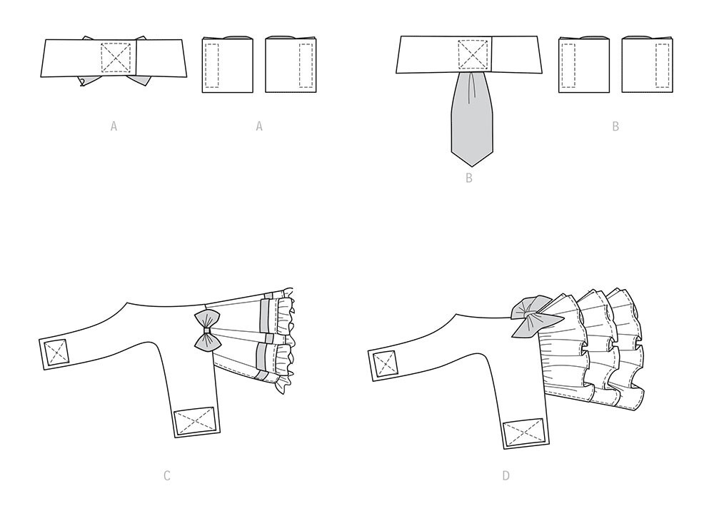 SEWING PATTERN Dog Clothes Clothing - Suit Necktie Tie Bowtie