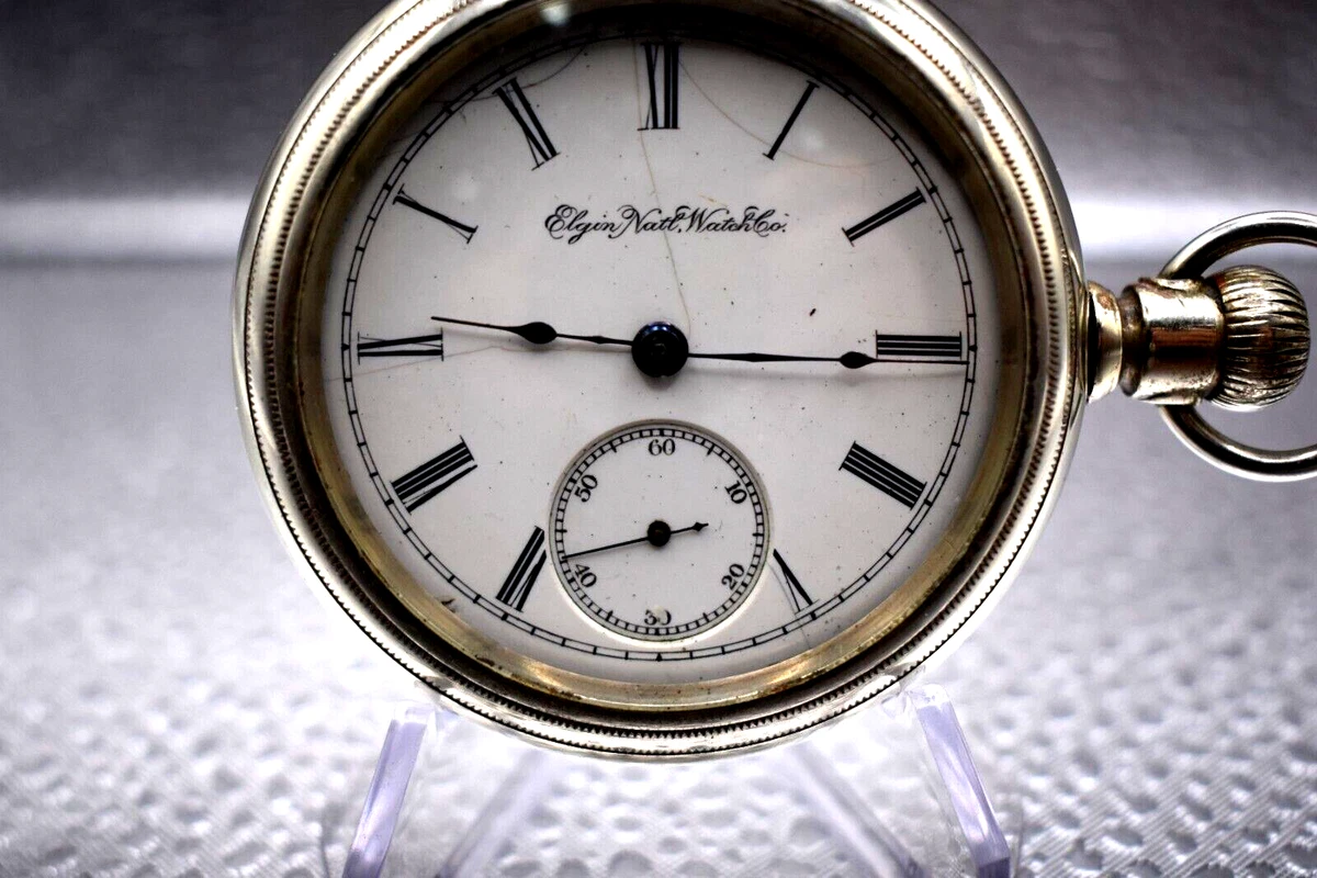 1889 BIG 18s ELGIN MODEL 3 GRADE 10 ANTIQUE SIDEWINDER POCKET