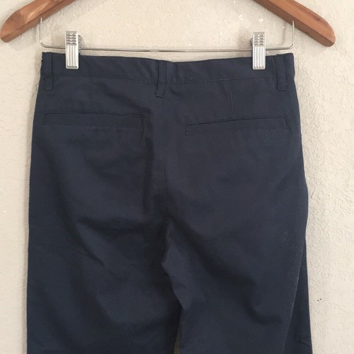 Old Navy Boys Sz 12 Pants Navy Blue Chino Straight Classic Uniform 100% Cotton - Picture 3 of 11