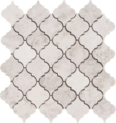 Arabesque Carrara Polished Marble Waterjet Mosaic Tile