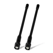 BNC Handheld Scanner Antenna 2-Pack Dual Band 144/430MHz VHF UHF Flexible Ham 