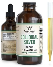 Colloidal Silver Liquid 20 PPM - 4 Fl OZ Plata Coloidal with Dropper 99.9 Pur