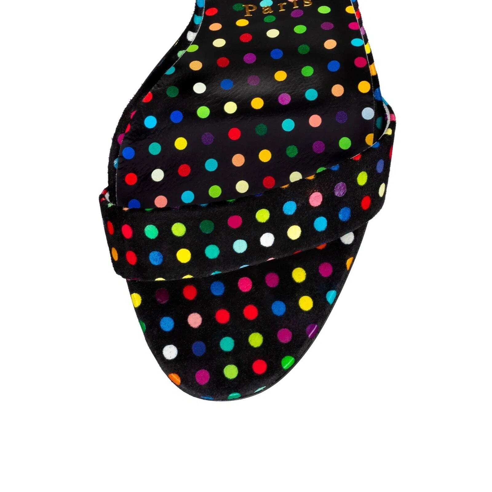 Christian Louboutin O Marylin 100 Black Polka Dot Slingback Sandal Heel