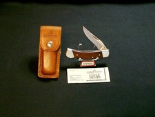 Schrade LB5 Smokey Knife & Sheath 1980's Uncle Henry 3-3/4" W/Care Instructions