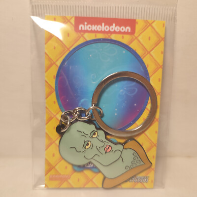 Spongebob Squarepants Handsome Squidward Keychain Official Cartoon Metal Keyring