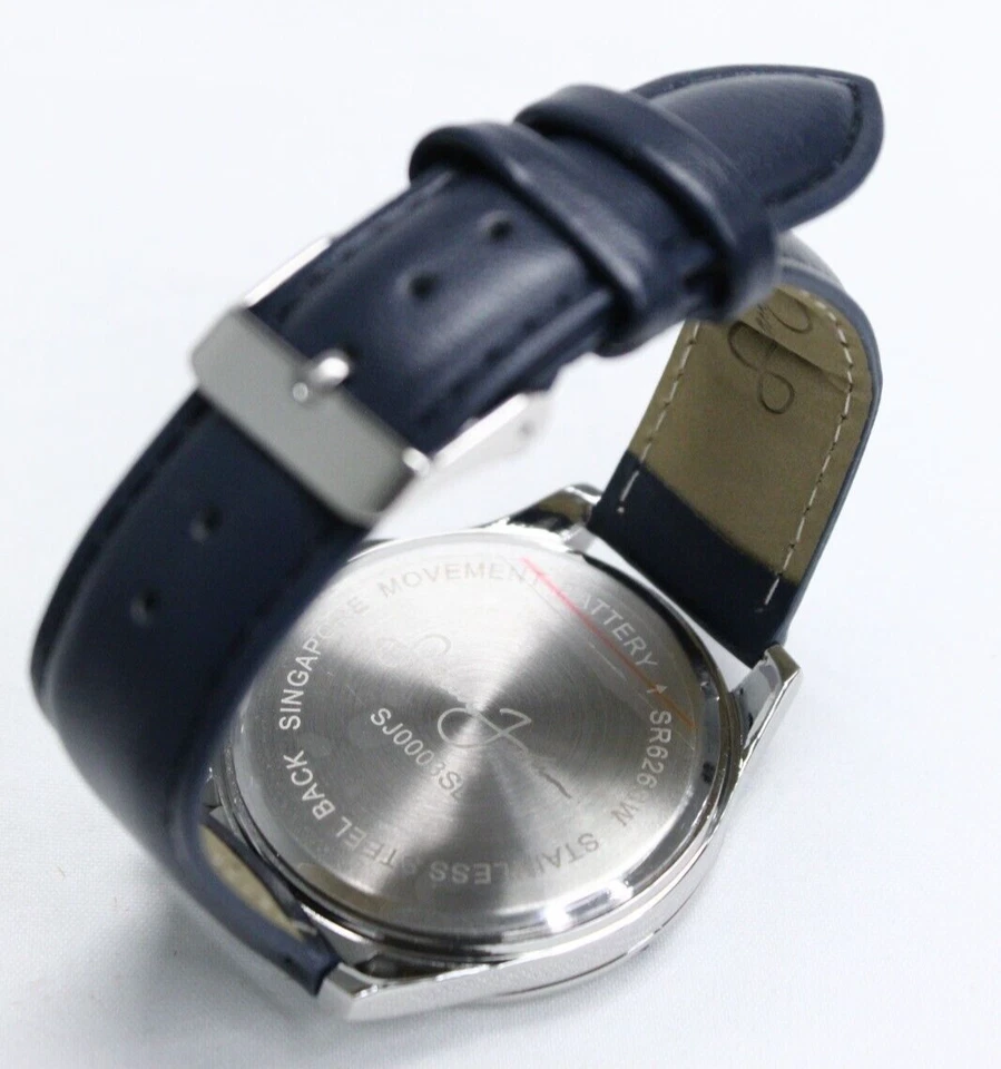 $100 - RELOJ SEAN JOHN 'CRONÓGRAFO' CORREA CUERO AZUL/PLATEADO - SJ0003SL Foto 4 de 4