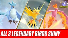 Pokemon Let's GO Shiny 6 IV Articuno, Moltres  Zapdos Fast Delivery 