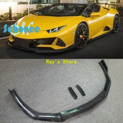 Real Carbon Fiber Front Bumper Diffuser Splitter Lip For Lamborghini Huracan EVO