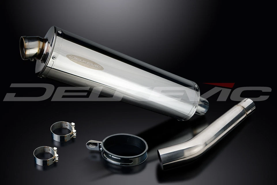 Yamaha YZF600R Foxeye 1994-2007 Slip On 18" Ovalado Acero Inoxidable Silenciador Kit Foto 3 de 4