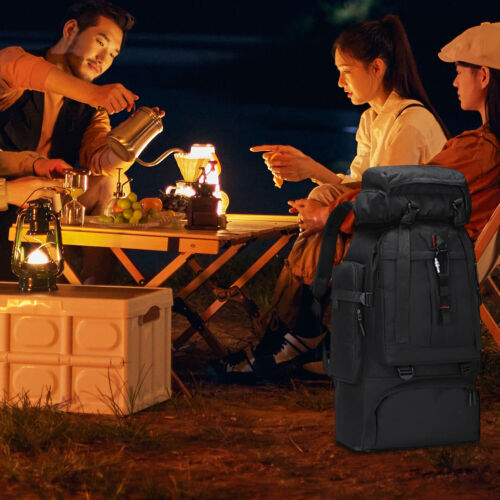 Rucksack Wasserdicht 80L Wanderrucksack Trekking Reiserucksack Groß Herren&Damen - Bild 11 von 15