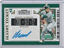 RAMON LAUREANO 2019 Panini Contenders Season Ticket 94/99 AUTO ATHLETICS