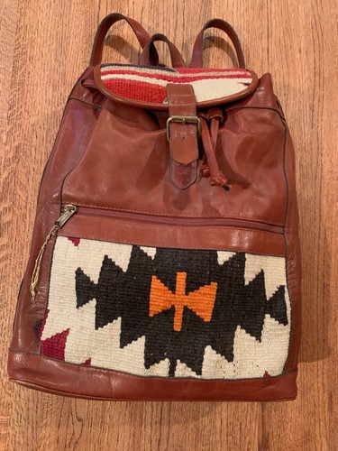 Leather/Kilim backpack