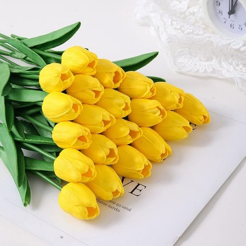 10-20pcs Artificial Fake Flower Real Touch Tulips Bouquet Home Bridal Wedding AU - Picture 8 of 13
