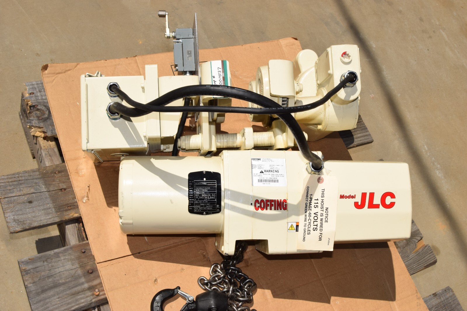 Coffing JLC 1 Ton Electric Hoist w/ Trolley JLCMT20161 JLC2016151