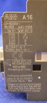 ABB B6-40-00 Schütz 240V-Spule, 4-polig / 20 A 240V 4 kW 4 Schließer Lastkontrolle