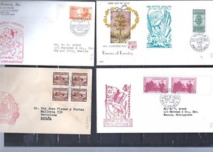 PHILIPPINES-COVERS-SELECTION-NICE CANCELS-LOT OF 21-OLDER-F-VF-#101