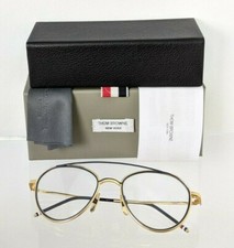 Brand New Authentic Thom Browne Eyeglasses TBX109-C-GLD-NVY TB109 53mm Frame