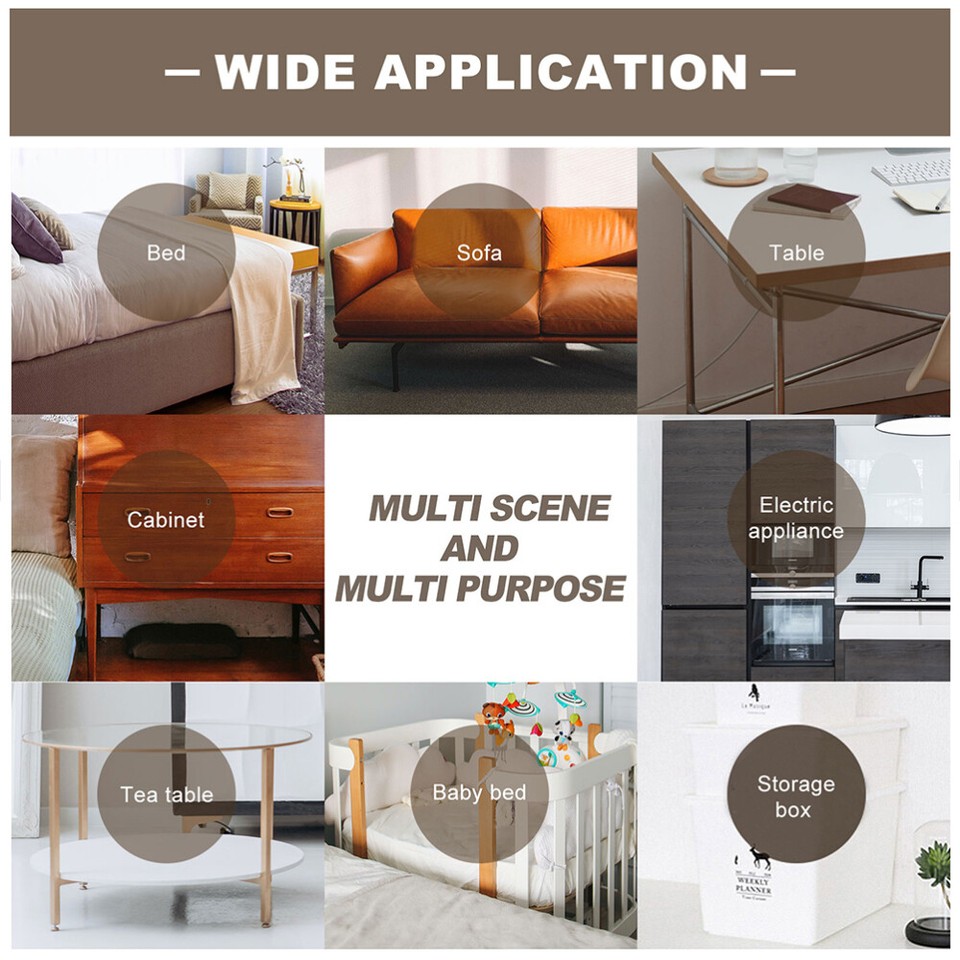 24 Pcs Furniture Glide Leg Bottom Mat Couch Coaster Floor Protector