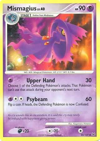 Mismagius 55/127 Platinum Uncommon Near Mint NM Pokemon DNA Games