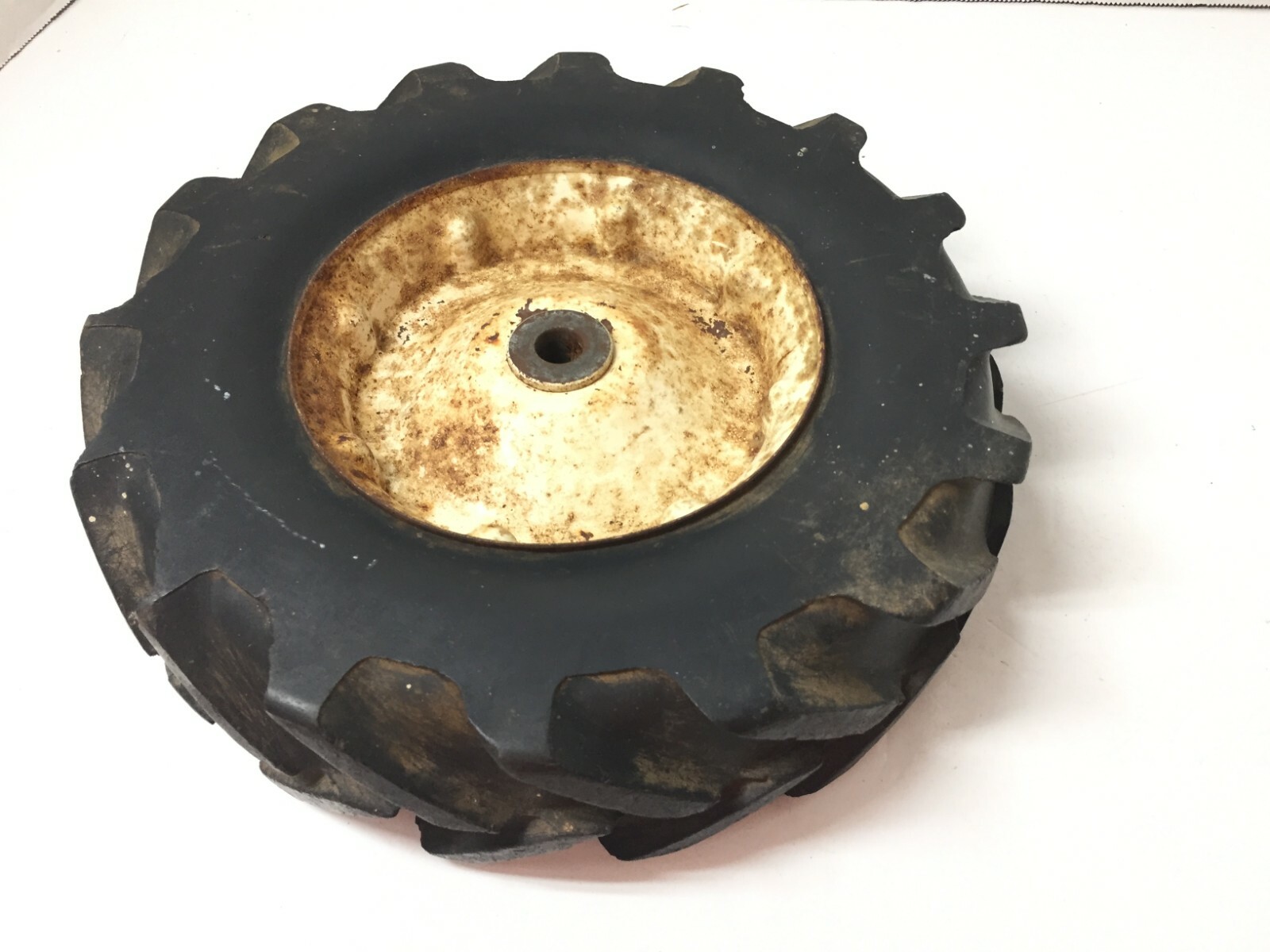 Vintage Farm Rear Pedal Tractor Tire Wheel Steel Rim 10 x 2.5" Thick