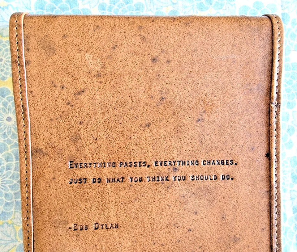SugarBoo & Co Bob Dylan's Inscribed Lyric's 64 Album "To Ramona" Leather Journal - Image 3 of 4