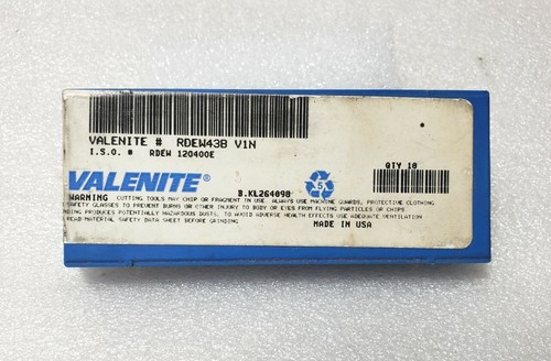 10 Pcs.- Valenite RDEW43B V1N Indexable Carbide Inserts, N£W Sealed - Picture 2 of 4