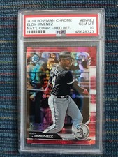 2019 Bowman Chrome National Convention Eloy Jimenez Red Ref RC #/5 PSA 10