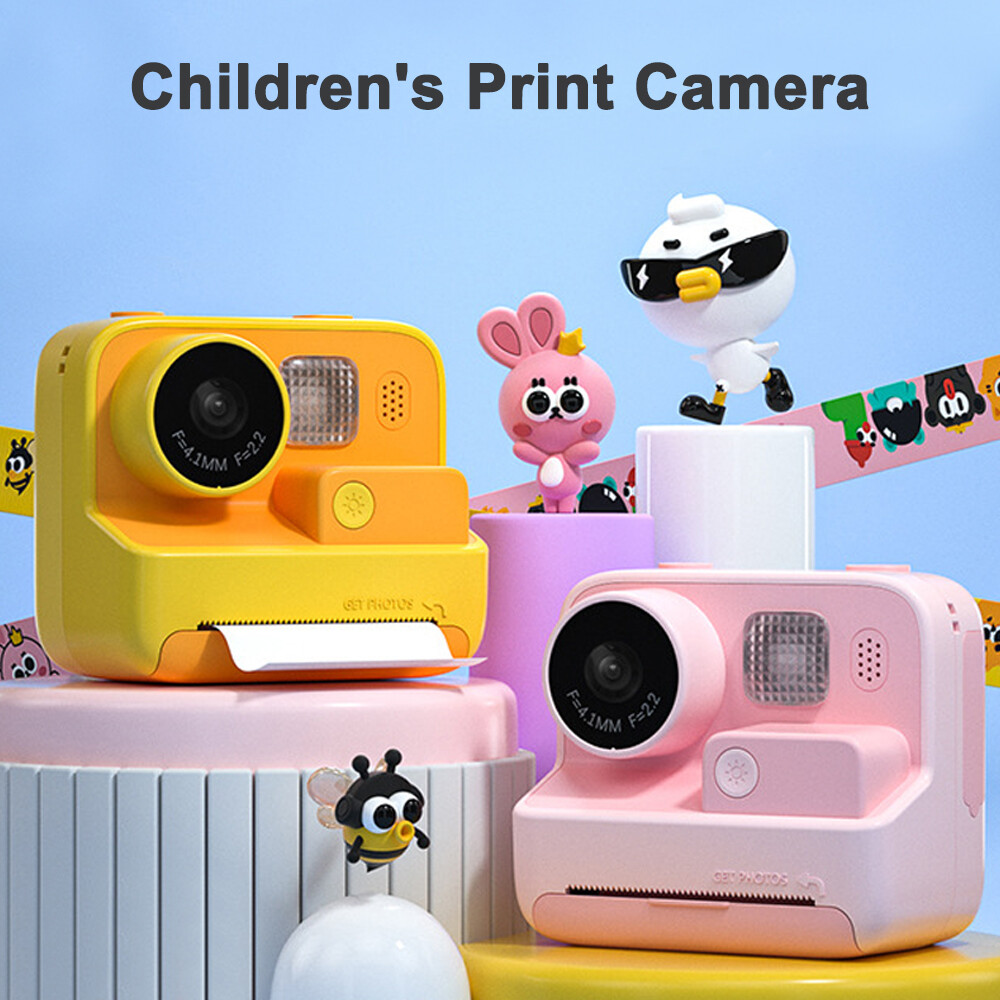 Children Instant Camera Print Camera 1080P Video Photo Digital Camera Kids Gifts-image