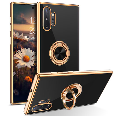 For Samsung Galaxy Note 10 Plus 10+ Shockproof Stand Case Cover With Golden Ring