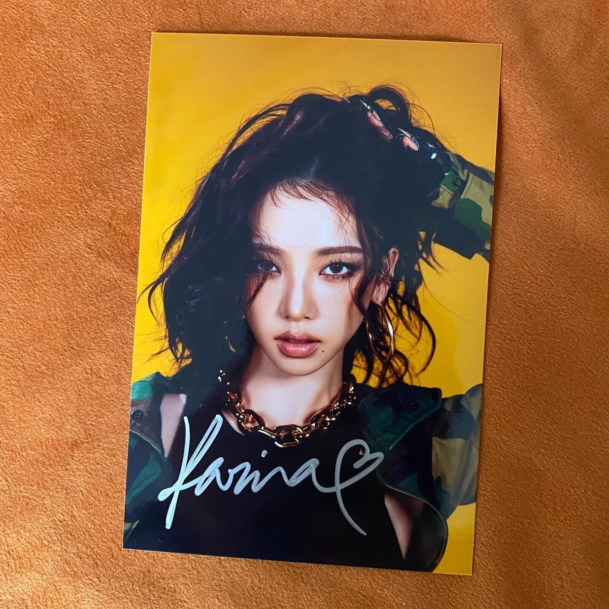aespa KARINA Autographed Signed Photo Whiplash K-POP