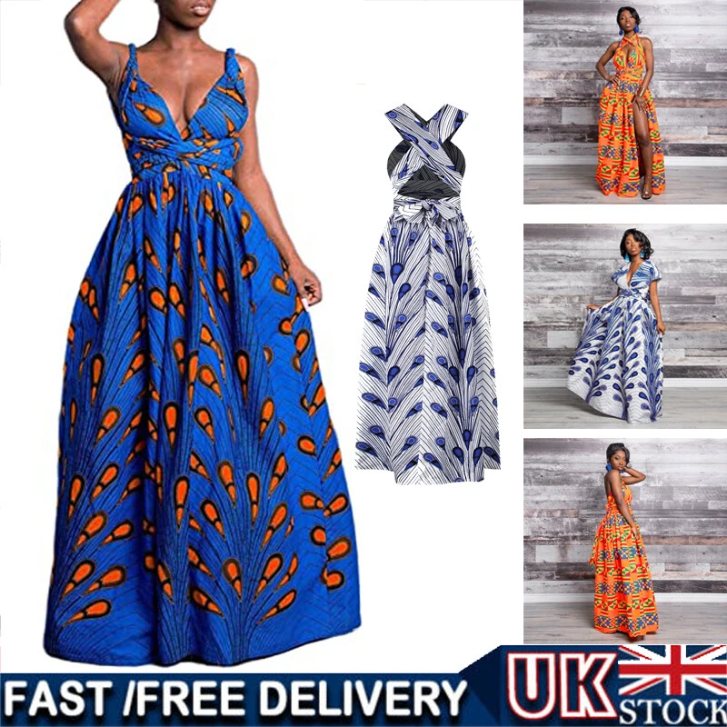 Light blue top african dress