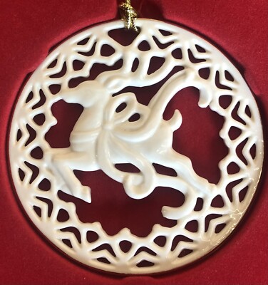 Lenox Porzellan Ornament Anhänger Rentier Reindeer