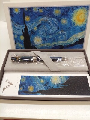 VISCONTI VAN GOGH BALLPOINT PEN - STARRY NIGHT FOUNTAIN PEN in Palladium Resin