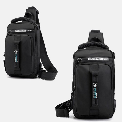 Anti-theft Men's Crossbody Bag Chest Pack Shoulder Backpack USB Waterproof - Picture 13 of 27