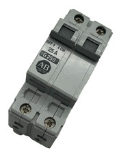 ALLEN BRADLEY AB 1492-CB2 CIRCUIT BREAKER 2 POLE 25AMP G250 SER B 1492CB2 25A