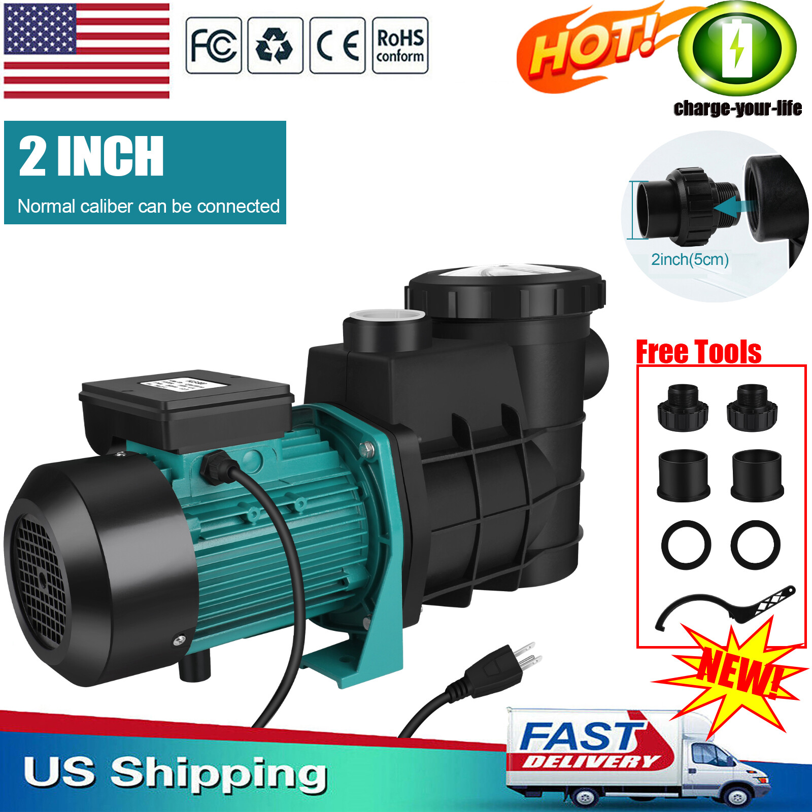 Upgraded 2HP Hayward Pool Pump Motor for In-Ground and Above-Ground Pools 2025