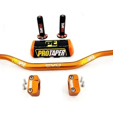 ProTaper Handle Bike Fat Bar Handlebars  1 1/8'' Grips Pad Motorcycle Bars