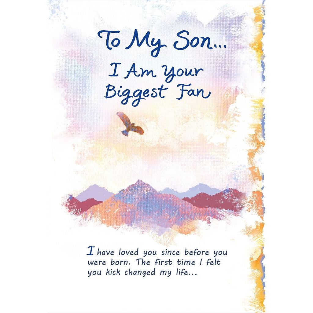 Blue Mountain Inspirational Card : To My Son... I Am Your Biggest Fan
