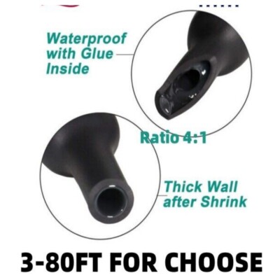 Heat Shrink Tubing-Dual Wall Adhesive Shrinkable Wires Wrap Waterproof US 4:1