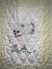 Vintage  Yellow And White Baby Quilt Embroidery 42” x 53” — photo 4