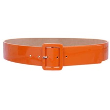 Patent Leather Wide Yellow Belts for Women for sale | eBay display picture 1
