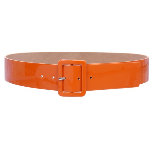 Women's High Waist Patent Leather Wide Fashion Square Belt - Picture 4 of 42