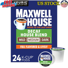 House Blend Decaf Coffee K-Cup Pods 24 Count Single Serve Medium Roast New