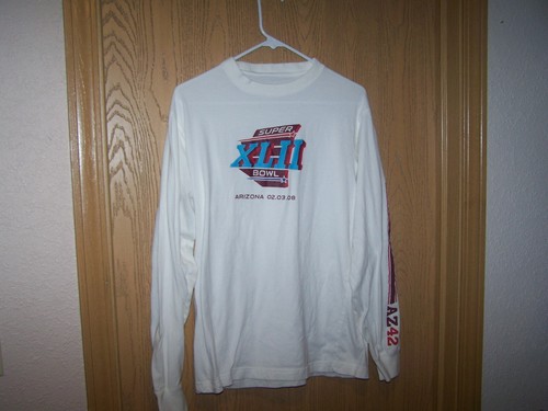 Camisa doble Super Bowl XLII 2008 pequeña Reebok NFL algodón 2 camisas en una - Imagen 8 de 8