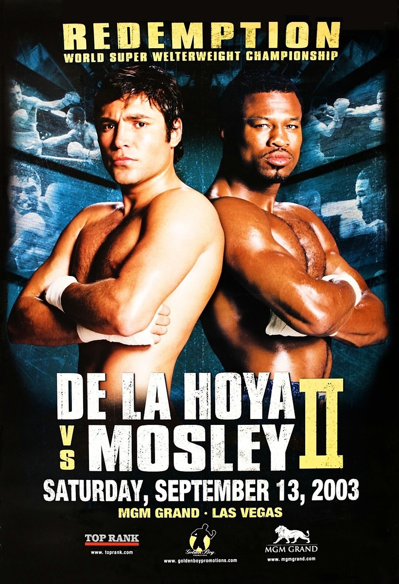 Oscar De La Hoya vs Shane Mosley II 2 Fight Poster | Framed