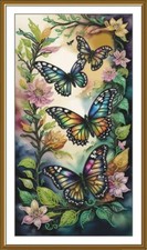 Bead embroidery kit Needlework DIY Beadwork Magic butterflies Beading stitching
