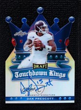 2015 Leaf Metal Draft Touchdown Kings Blue Prismatic 1/20 Dak Prescott Auto uk2