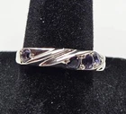 Vintage Sterling Silver & Lolite Gemstone Ring Size 6 Unisex