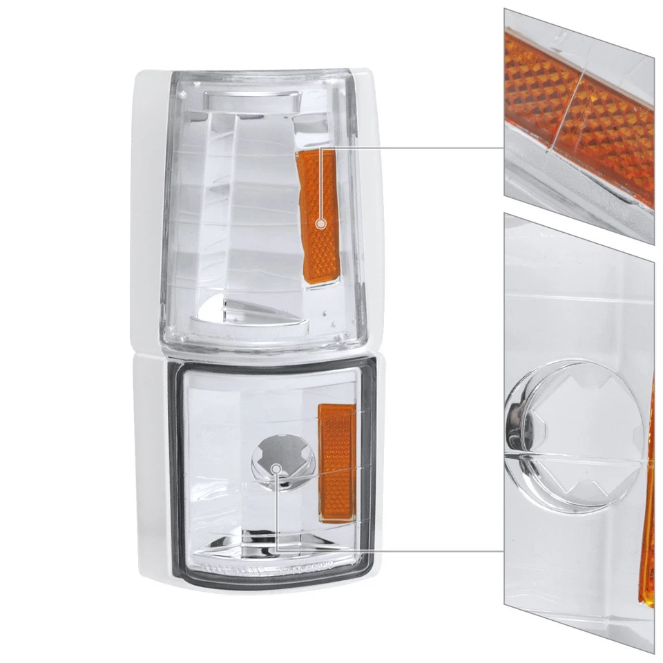 Corner Lights Fits 1994-1998 GMC Yukon Sierra C/K C10 Clear Turn Signal Lamp 4PC Foto 4 de 4